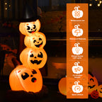 Costway 6.8FT Halloween Inflatable Pumpkin Combo Blow up Pumpkins w/ Witchs Hat