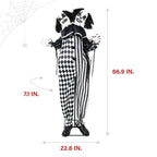 Lifesize 5.5 ft Animatronic Two-Headed Clown with Lights and Sound, Indoor/Outdoor Halloween Decoration, HHCLOWN-37FLSA