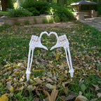 Halloween Skeleton Stakes Decorations, Love Pose 2 Piece Hands Arms with Lawn Stakes for Outdoor Yard Garden Decor