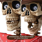 Yescom Halloween 5.6Ft Life Size Skeleton Cowboy Detailed Costume Outdoor Indoor Haunted House Props Decor 2026
