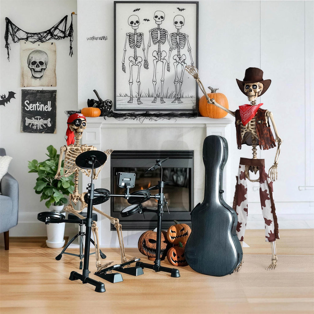 Yescom Pirate Life Size Skeleton Poseable Full Size 5.6 Ft Halloween Party Decorations Haunted House 2026