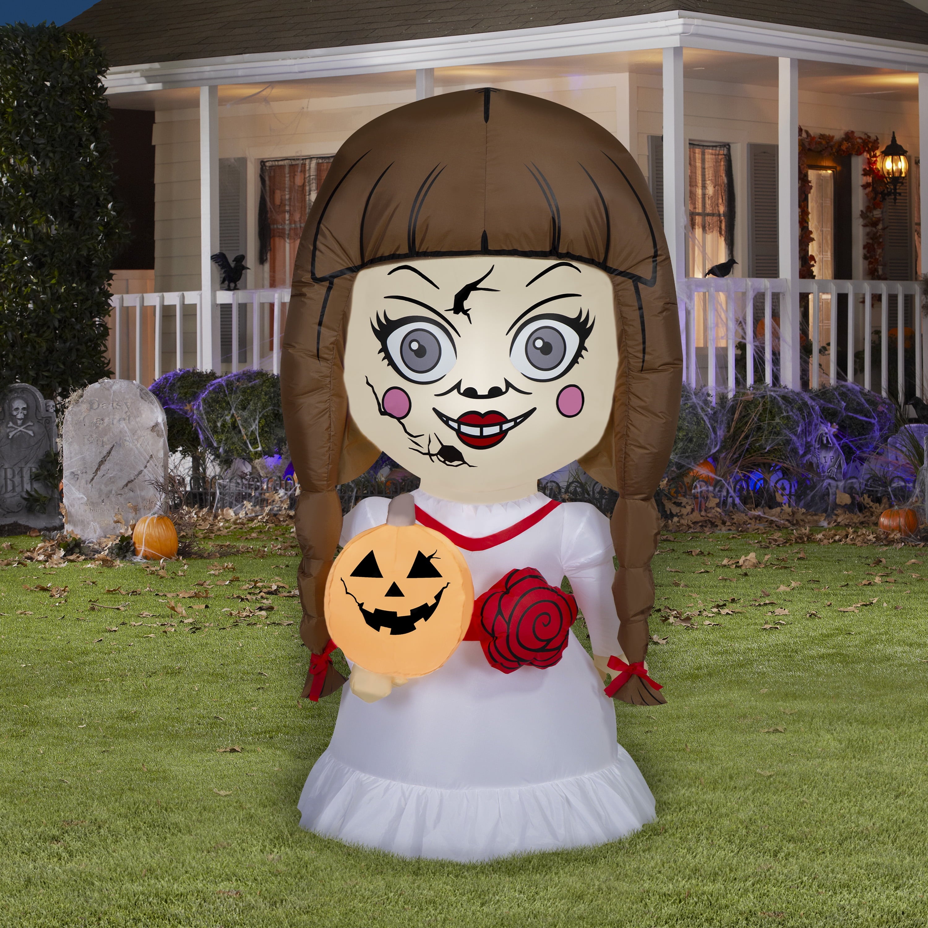New Warner Bros. Halloween The Conjuring's Annabelle Airblown Yard Inflatable Decor, 4.5'