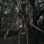 8 ft Tall Motion-Activated Towering Skeleton, Premium Talking Halloween Animatronic Decoration, Plug-In, HHTWRSKEL-2FLSA