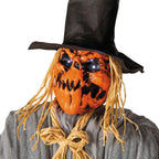 5 Ft. 8" Animated Head Turning Pumpkin Scarecrow Halloween Decoration