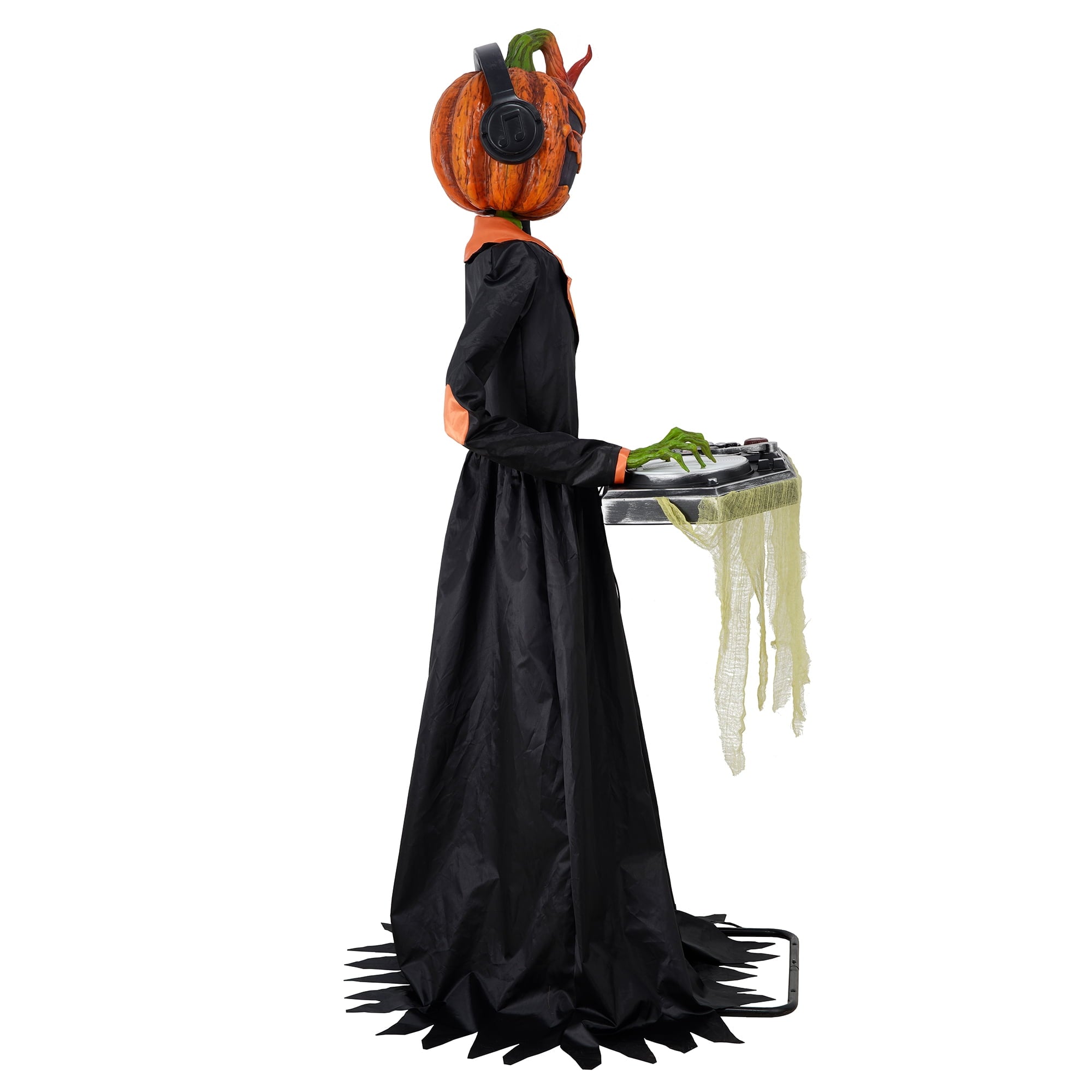 Animated DJ Jack with Turntable, 72-inch, Halloween Decor