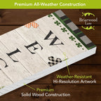 Briarwood Lane Valentine's Double Sided Reversible Pine Porch Leaner 47x9.5 Holiday Pickup Trucks For Valentine's Porch Leaner