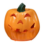 9.75" Jack-O-Lantern Animated Double-Sided Halloween Pumpkin - Orange/Green
