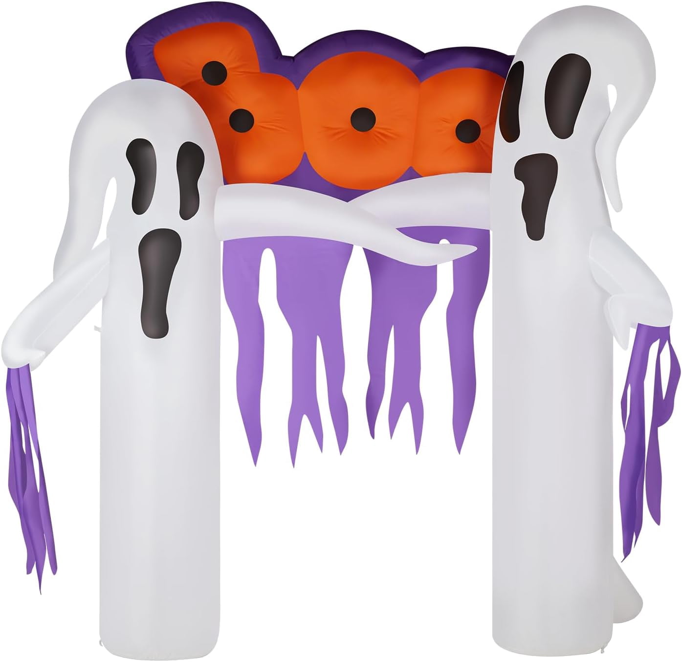 VINGLI 9.8FT Inflatable Halloween Outdoor Decorations, Blow Up Yard Decorations, Built-in LED Lights Décor for Indoor Home Party Garden Lawn Store, White Ghost Archway