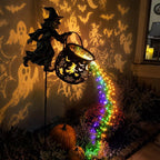 Halloween Witch Cauldron Garden Light, Waterfall-Style Enchanted Witch Cauldron Garden Decoration, Halloween LED Projector Lights Decorations Outdoor with Stake for Yard Lawn Porch Party