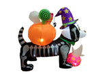 5FT Halloween LED Inflatable Skeleton Dog with Treats Halloween Yard Decorations