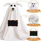 Clearance Outdoor Halloween Decorations 2 Pack Spooky Ghost Dog Light-Up Freestanding Swinging Ghost for Front Door Porch Yard Lawn Home Party
