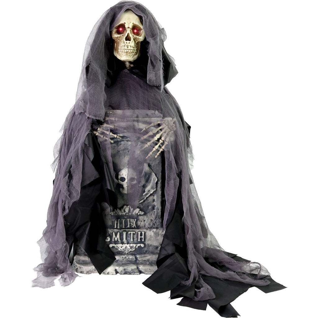 3 ft Touch-Activated Rising Reaper with Tombstone Halloween Accessory, HHRPRTOMB-2FLSA