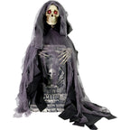 3 ft Touch-Activated Rising Reaper with Tombstone Halloween Accessory, HHRPRTOMB-2FLSA