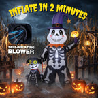 Halloween Inflatables Decorations Skeleton and Dog, Halloween Blow ups Yard Decorations Outdoor for Garden Lawn