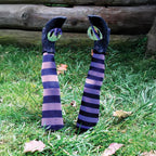 Witch Legs Yard Stakes Purple/Black Halloween Décor