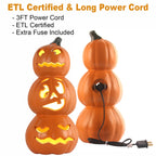15 Inch Large LED Jack O Lantern - Perfect For Garden, Patio & Front Door Halloween Decor