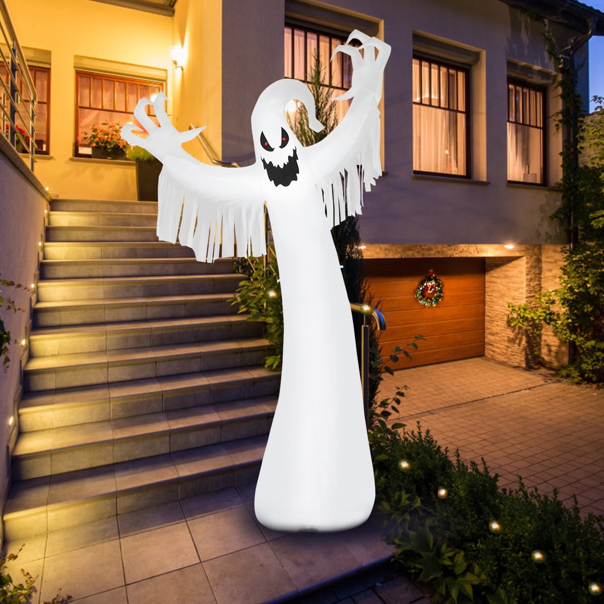 Topbuy Ghost Blow Up Halloween Outdoor Yard Inflatable, with LED Lights 12'