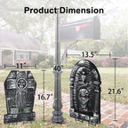 Halloween Foam RIP Graveyard Tombstones, 7Pack(3 x L-Size + 4 x XL-Size) Foam Tombstone for Halloween Party Outdoor Decorations