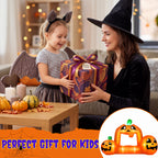 (2 pack) 8.5FT Halloween Inflatable,Pumpkin Photo with Lights for Party Yard Decorations
