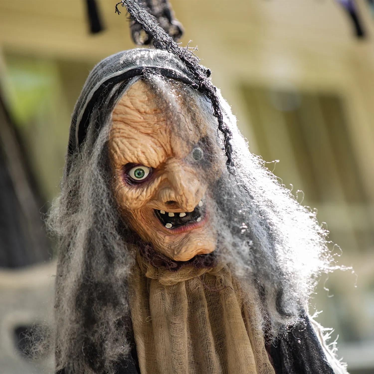 Fun Express 5-Foot Animated Standing Witch Creepy Halloween Decoration