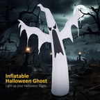 HOMCOM Halloween Inflatable Ghost with LED Lights for Garden Indoor Outdoor