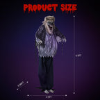 7FT Halloween Animatronic Werewolf w/ Werewolf Barking Sound The Sound Activated Halloween Prop
