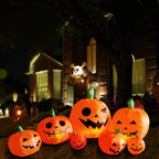 8 ft Halloween Inflatable Pumpkin, Giant Lighted Jack-O'-Lantern Blow Up Yard Decoration Waterproof with LED, Blower, Stakes and Tethers