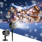 Outdoor high brightness snowflake projection light, holiday decoration ambient light, Christmas Halloween laser light, light show, waterproof function, indoor home, Christmas, wedding Mother's Day