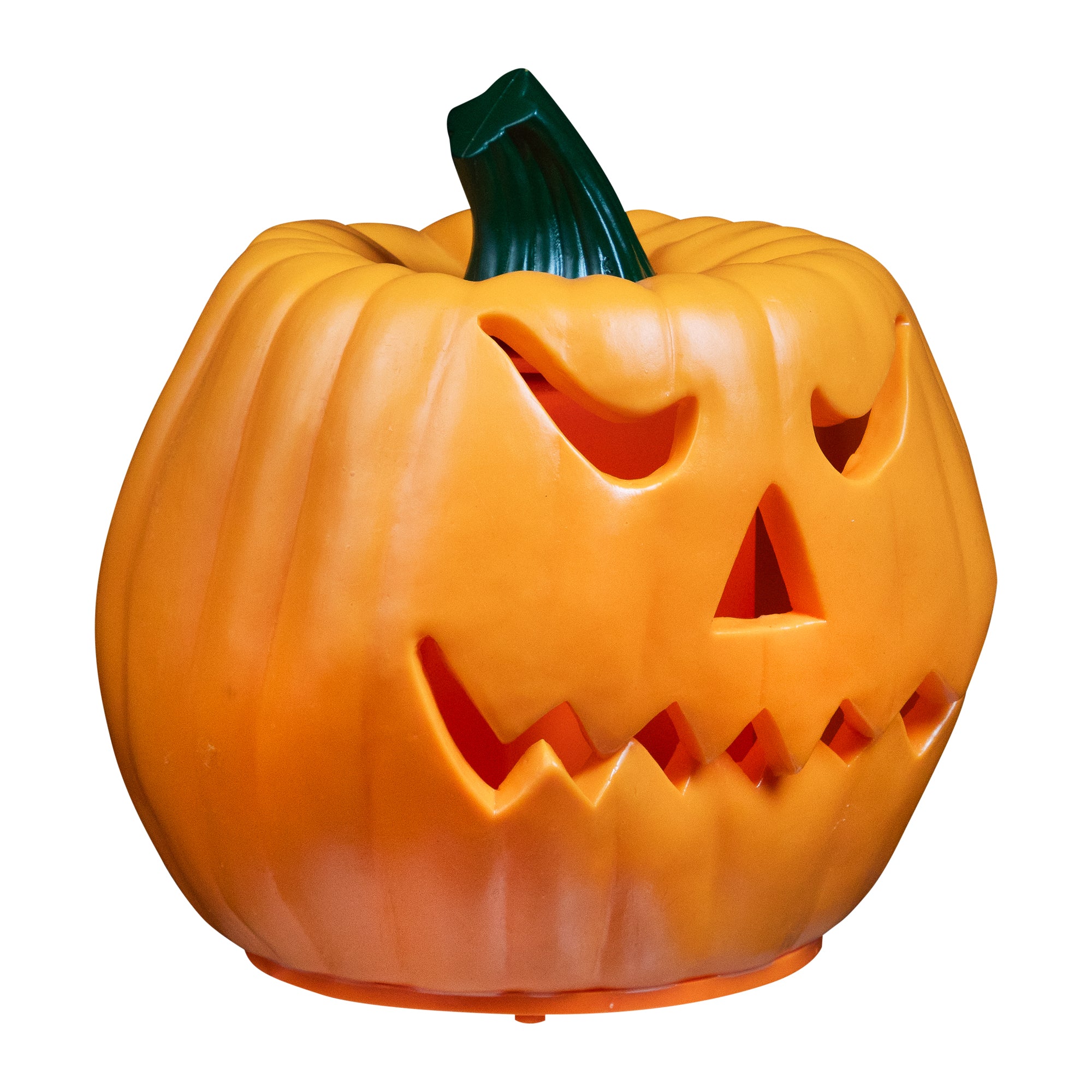 9.75" Jack-O-Lantern Animated Double-Sided Halloween Pumpkin - Orange/Green
