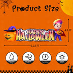 Halloween Inflatables 11.5 FT Long Vampire With Pumpkin, Outdoor Halloween Inflatables Halloween Blow Ups with LED Lights, Funny Halloween Decorations Inflatables for Halloween Holiday Party